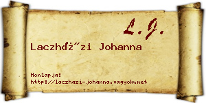 Laczházi Johanna névjegykártya